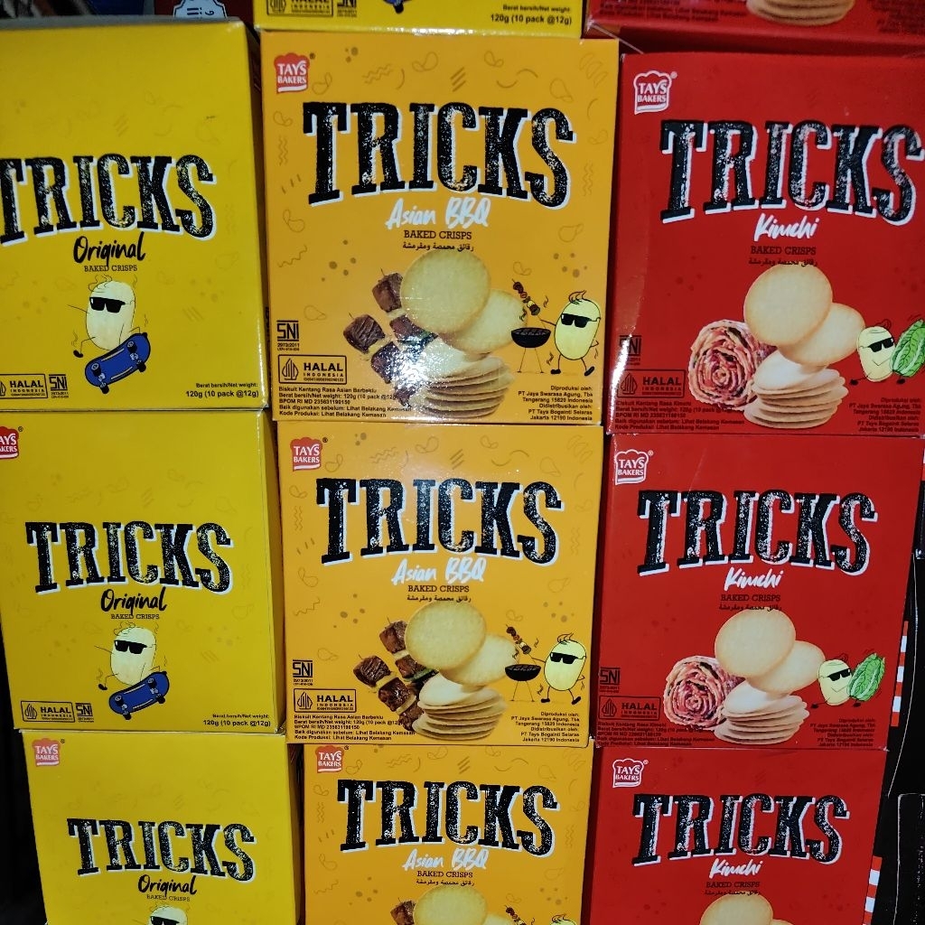 SNACK TRICKS BAKED CRIPS POTATO 1BOX ISI 10PCS 12GR