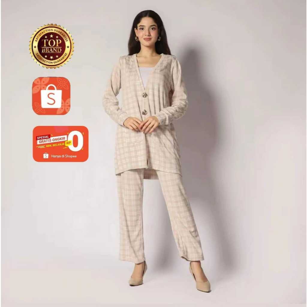 one set tunik jumbo - one set malay tunik careigan, kulot, oneset celana, premium, termurah, laris