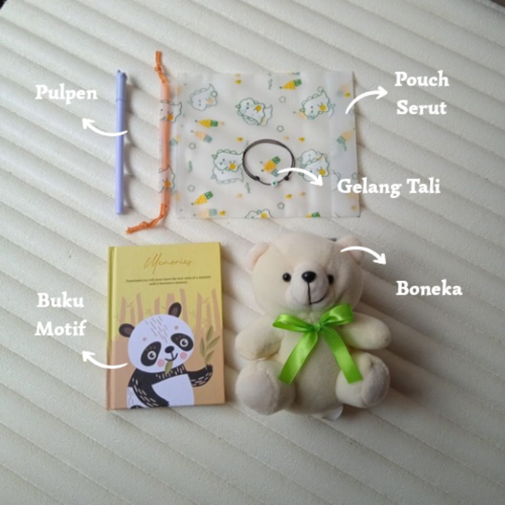 (CUCI GUDANG) Hampers Kado Ulang Tahun Cewek /KADO HADIAH WISUDA / KADO PACAR / HAMPERS BONEKA BUKU 