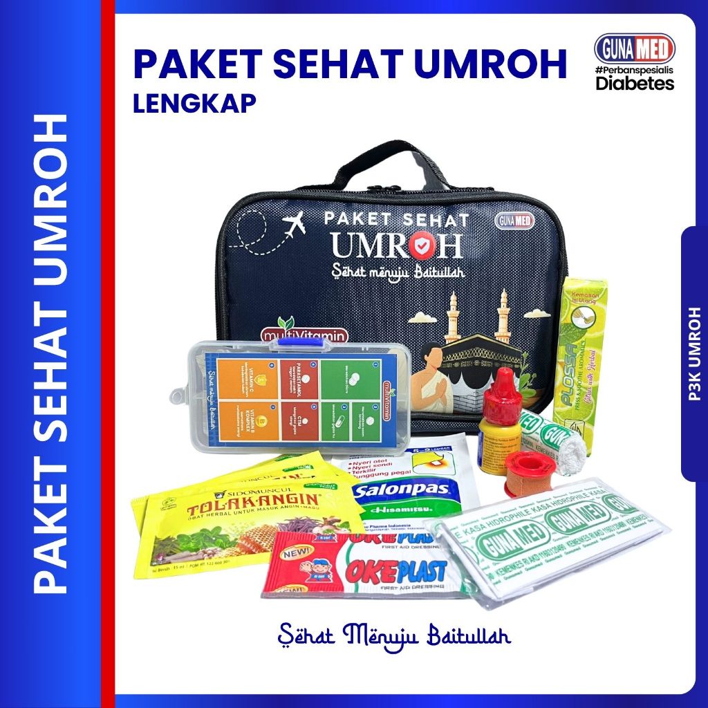 [PILIHAN TERBAIK] PAKET P3K UMROH LENGKAP / P3K KIT UMROH / PAKET P3K GUNAMED