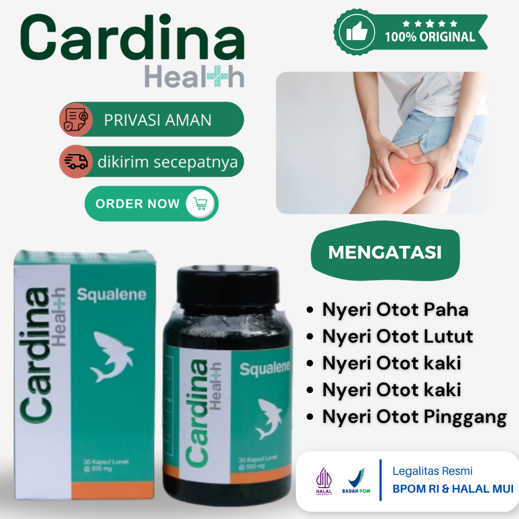Obat Nyeri Otot Paha, Nyeri Otot Lutu kaki, Nyeri Otot Pinggang Dengan Cardina Squalene