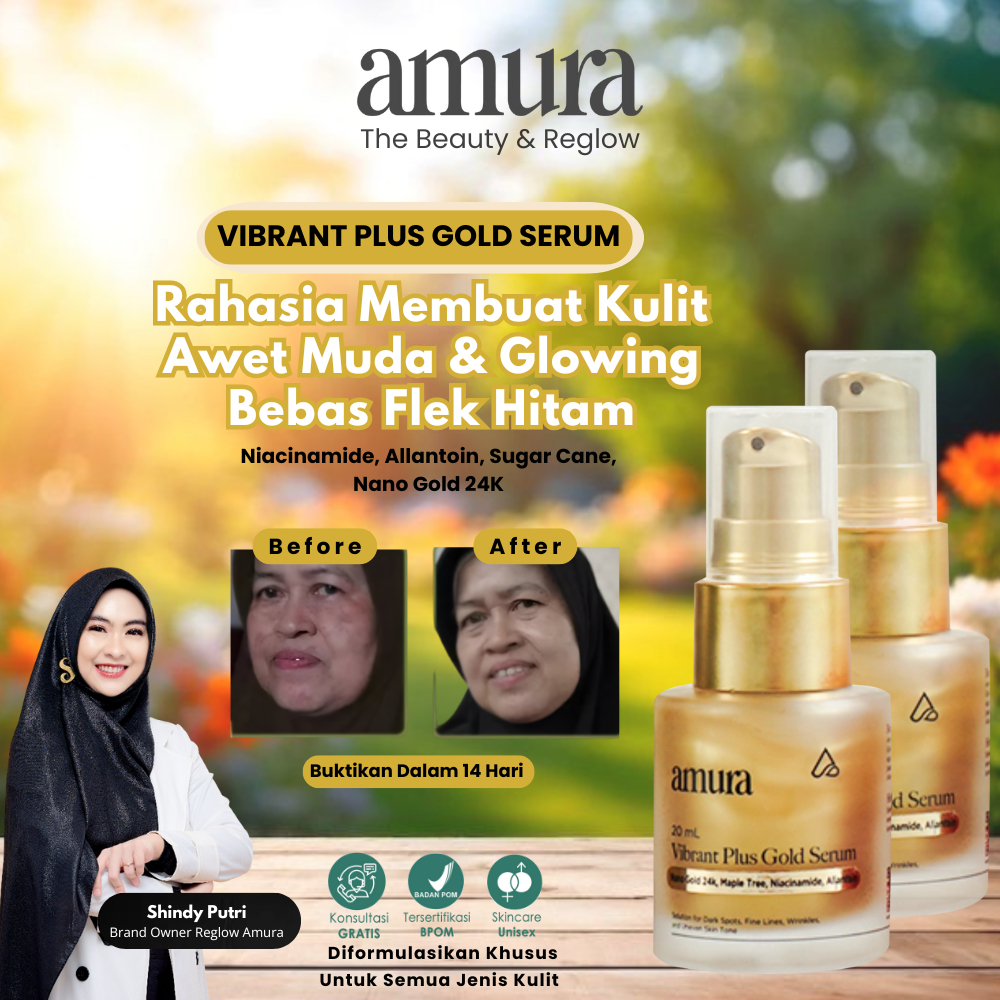 Amura Gold Serum Untuk Melasma & Flek Hitam || Amura Gold Serum Anti-Aging Dan Pigmentasi Hiperpigme