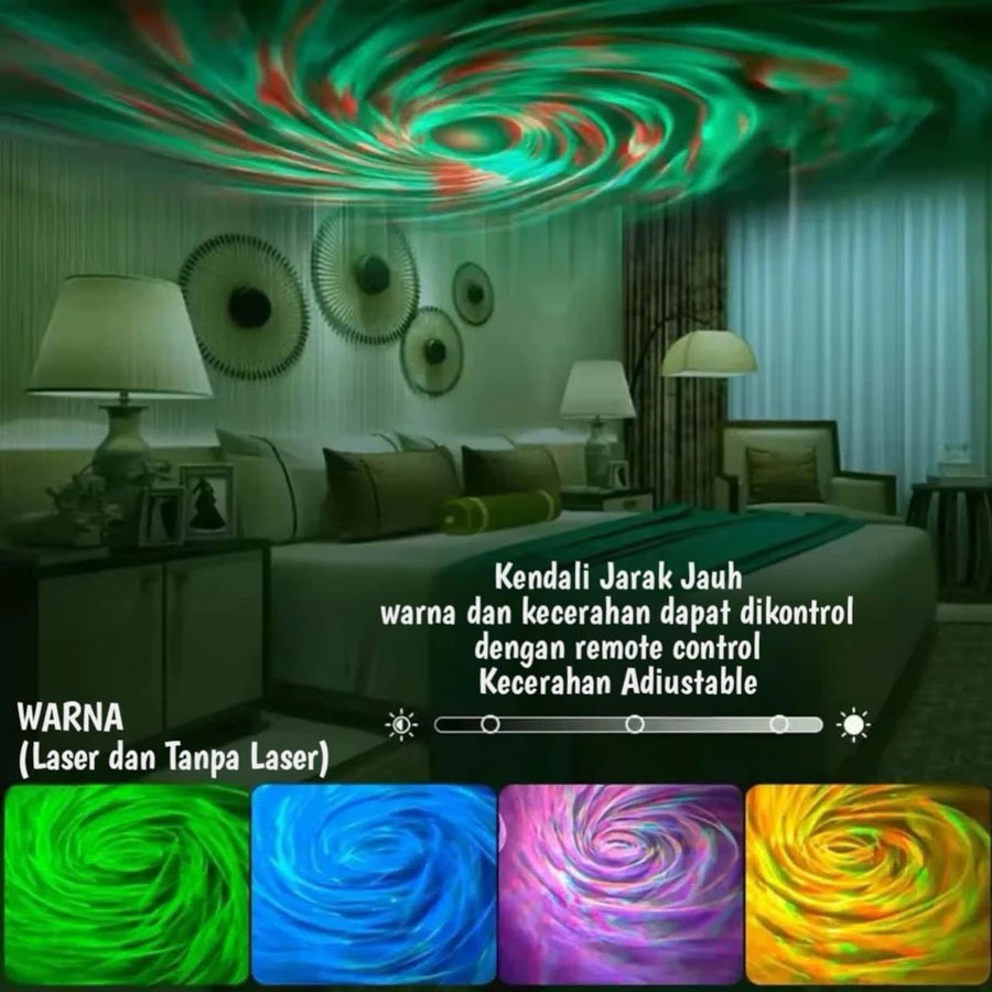 BESTPROMO LAMPU PROYEKTOR AURORA UTARA MINI LAMPU GALAKSI LANGIT AURORA LAMPU TIDUR LAMPU DISCO +