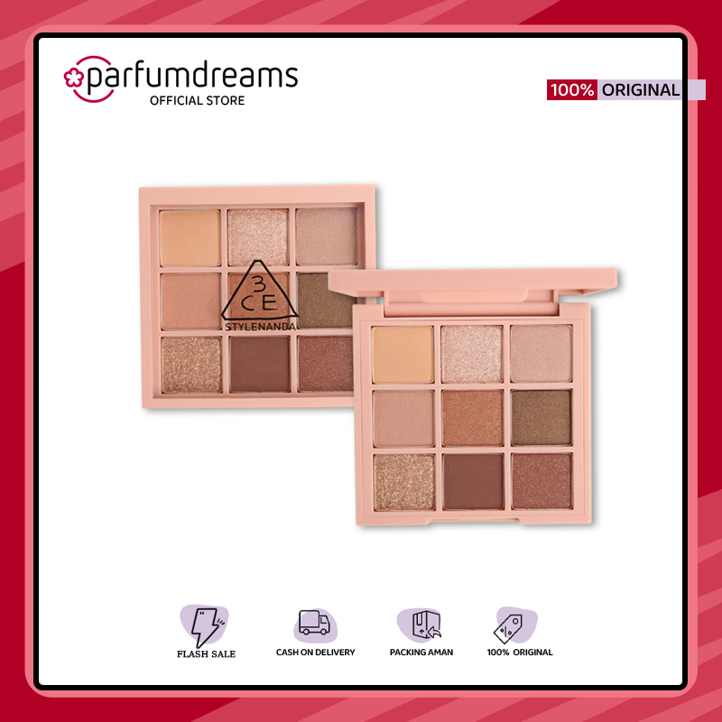 (100% Original)3CE 9 kolom eyeshadow/Mood Recipe Multi Eye Color Palette 8g