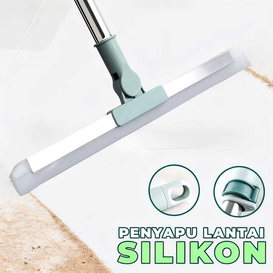 Wiper Sapu Karet Silikon - Alat Pel Lantai Magic Broom Serbaguna untuk Basah & Kering