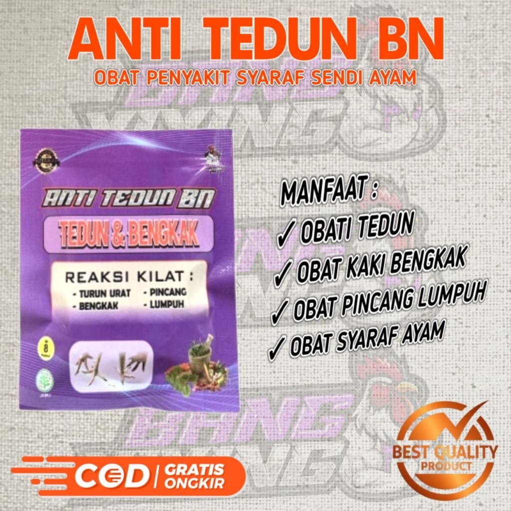 ANTI TEDUN BN Obat Ayam Turun Urat Tedun Rambat Ayam Kaki pincang Bengkak Lumpuh