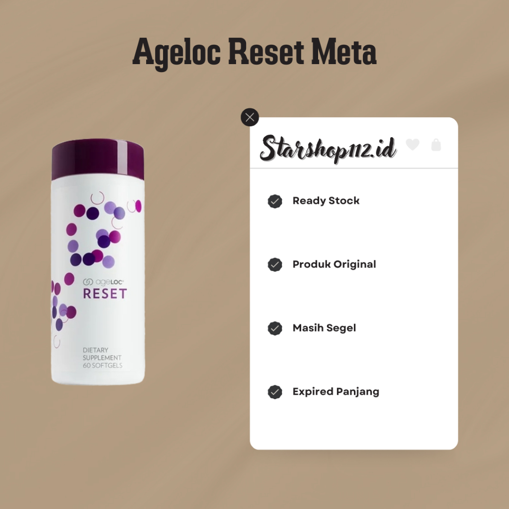 Ageloc® Reset Meta Original Segel 1 Botol Exp 05/2027 Reset Nu Skinn