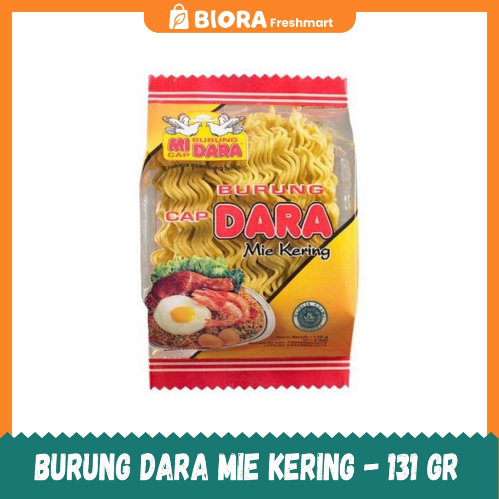 Mie Burung Dara 131 gr Mie Kering Bulat Merah