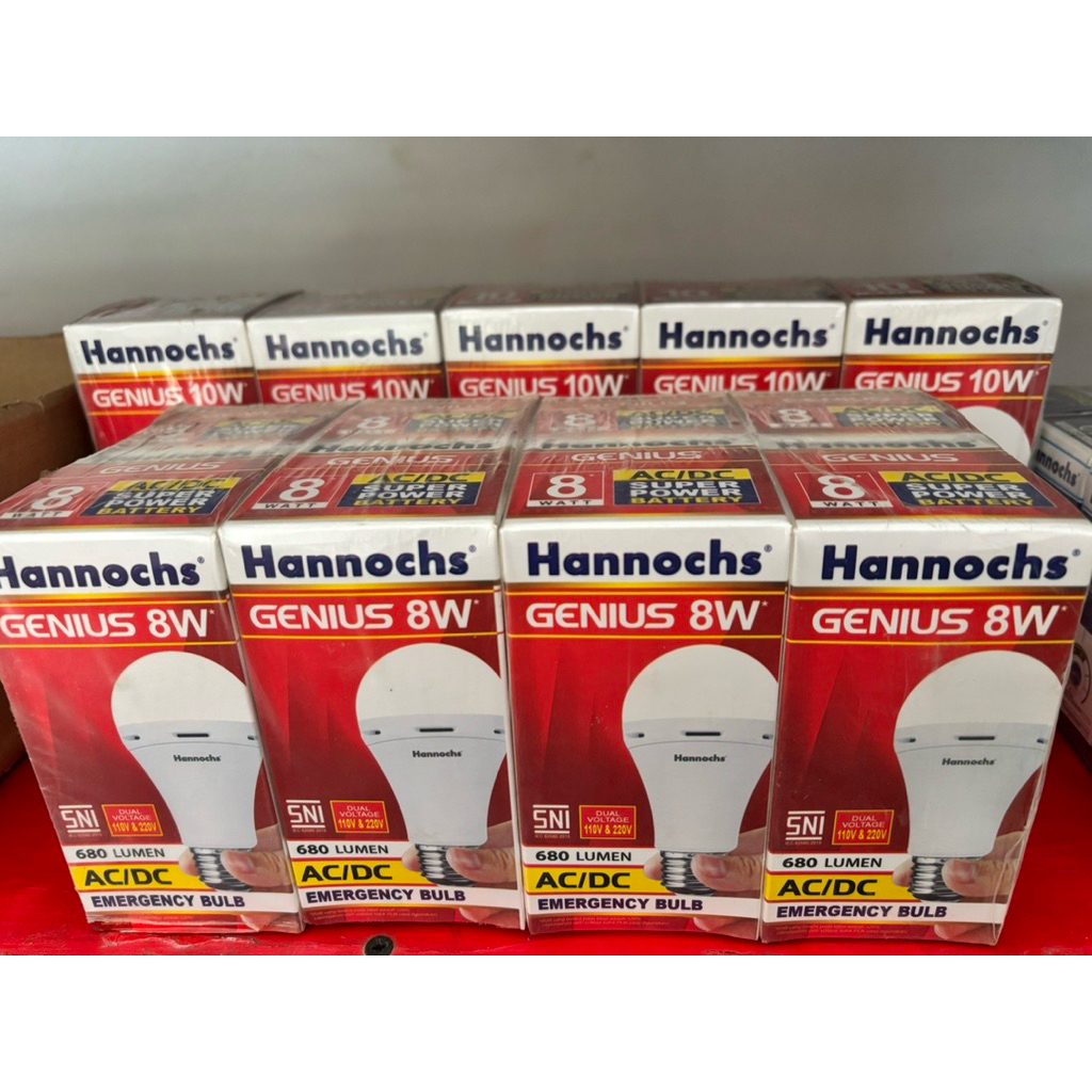 Lampu Hannochs Genius Emergency AC/DC / Lampu hannochs led / lampu hannochs emergency