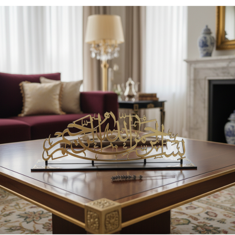 Hiasan Meja  Islamic kaligrafi bismillah|| Kaligrafi Meja bismillah