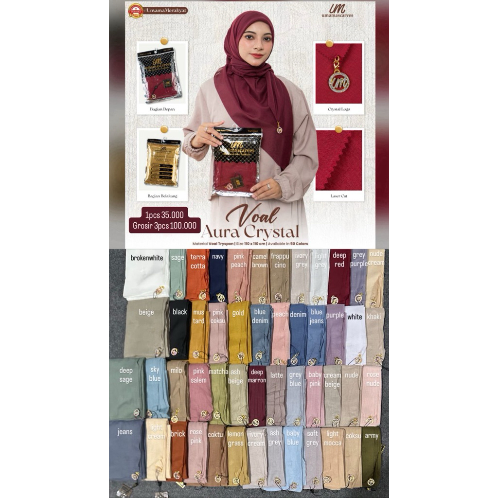 SEGIEMPAT VOAL AURA CRYSTAL ICON UMAMA