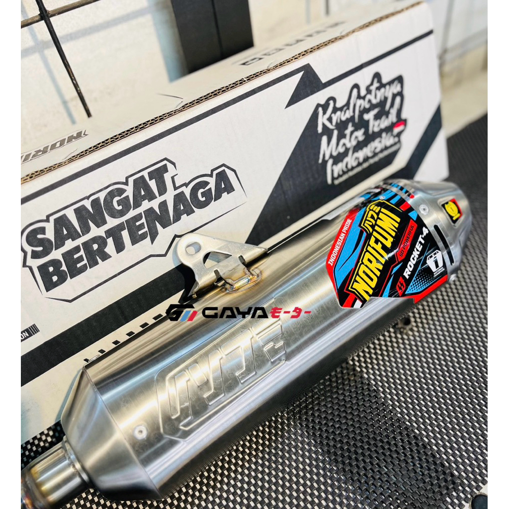 KNALPOT NORIFUMI ROCKET4 STANDART BOREUP KOMPETISI KLX/DT 150 KLX140 DAN CRF150 CRF 230 WR155