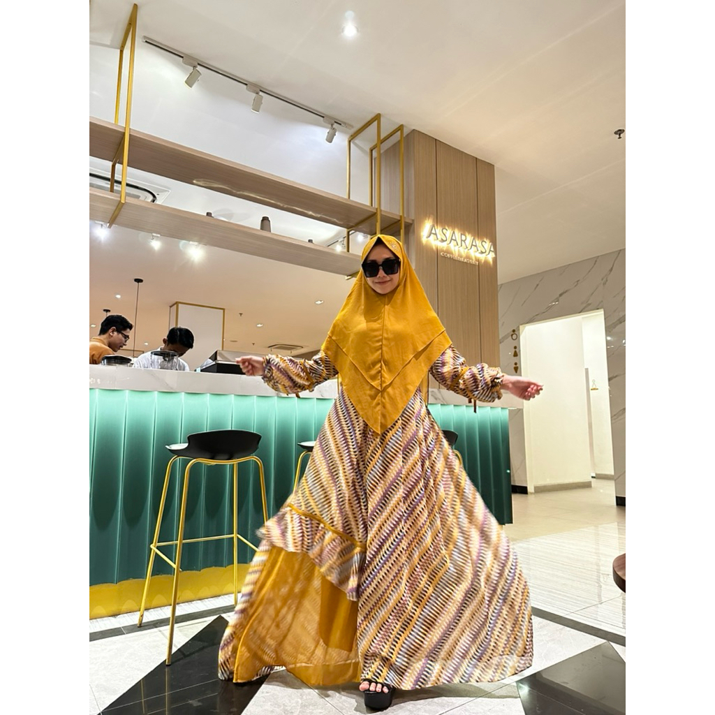 Shakira Set Syari Ceruty Baby Doll Ori Arraffa Syari