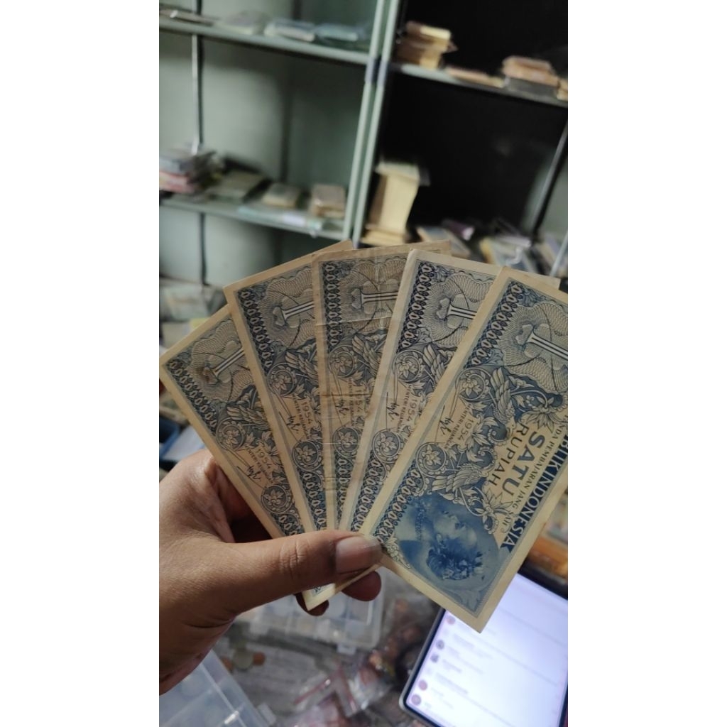 1 rupiah 1954 sesuai foto