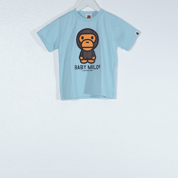 Kaos BAPE X BABY MILO BASIC LIGHT BLUE TSHIRT KIDS 100% ORIGINAL