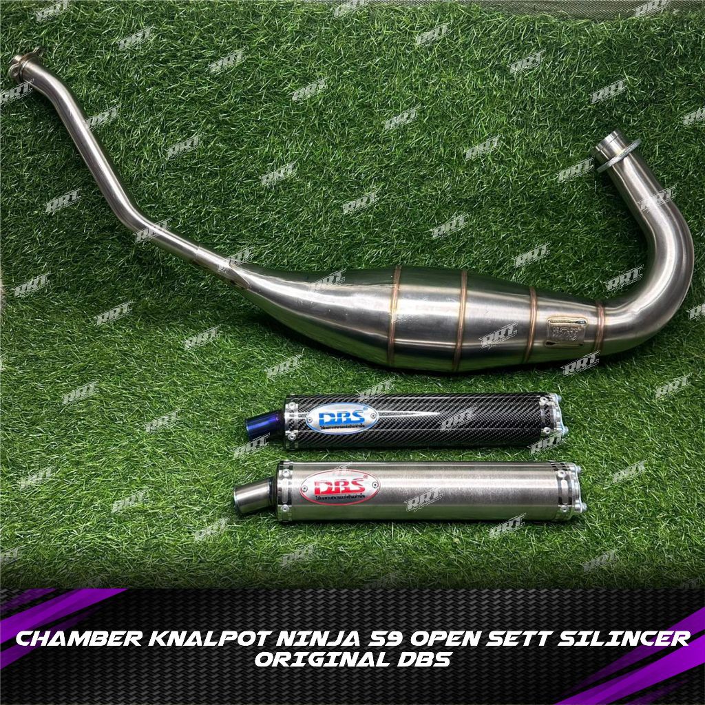 CHAMBER KNALPOT STAINLESS NINJA 59 OPEN SETT SILINCER DBS ORIGINAL DBS & HBY ORIGINAL THAILAND