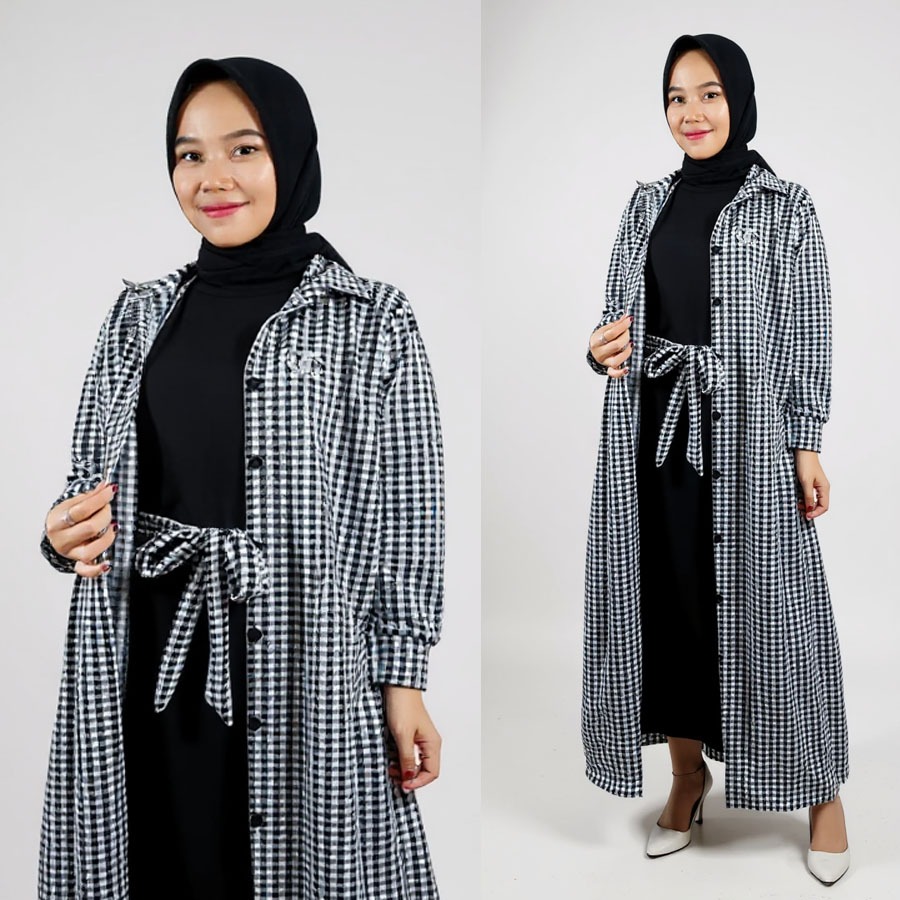 DRESS LYDIA 2in1 ROMPI DAN INNER GAMIS WANITA MAXY GL FASHION