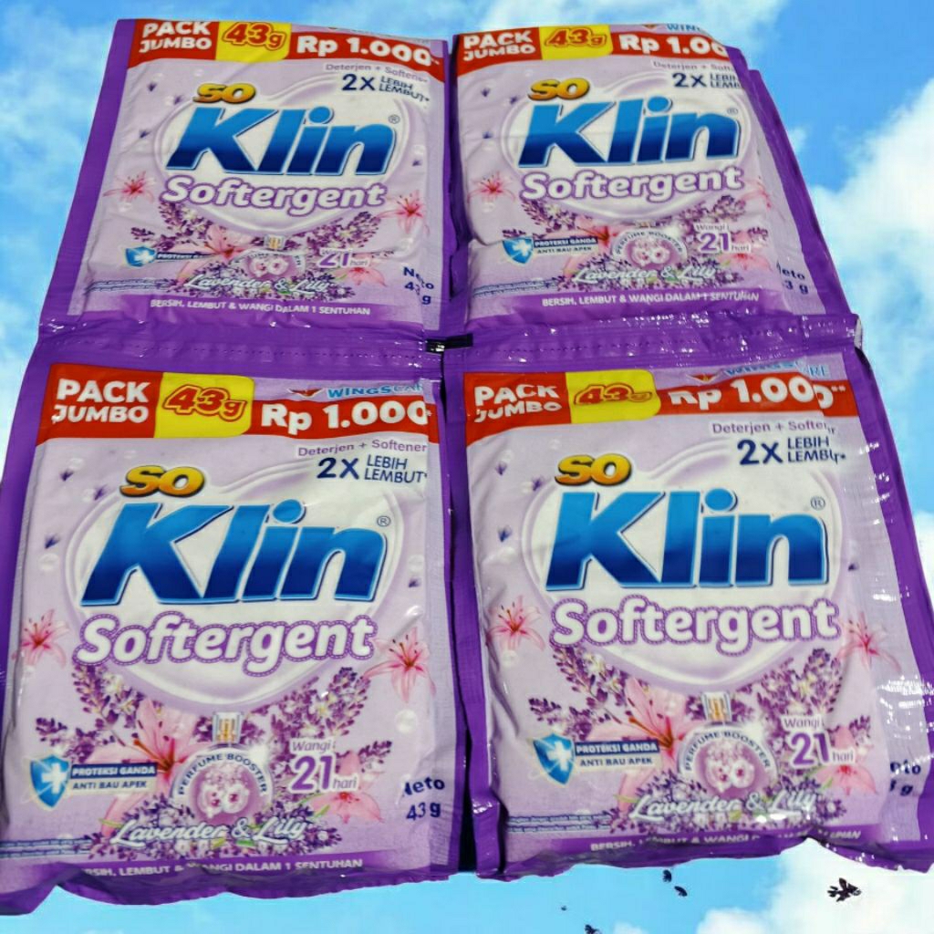 Soklin detergent bubuk 1 renceng isi 12pcs(random)