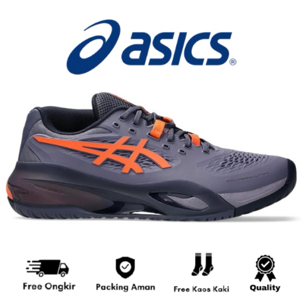 Padel Or Tenis Shoes Asics Gel Resolution Greyish Purple/Nova Orange X Tenis Shoes