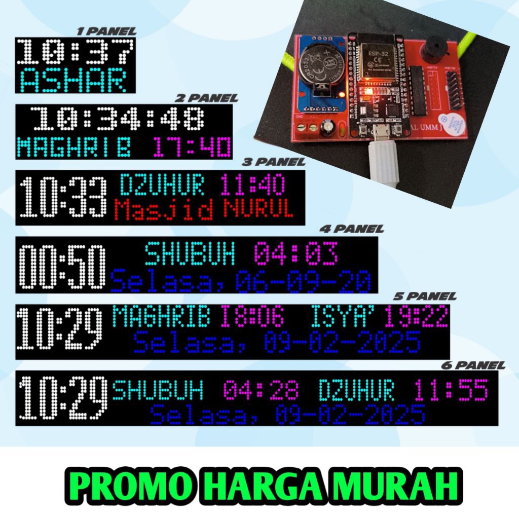 Promo controller jws multi panel p10rgb, 1x1 sampai 1x6 panel, auto tartil