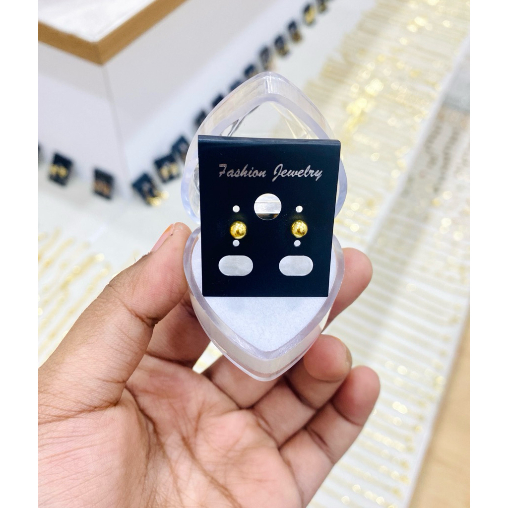 model anting bulat polos titanium