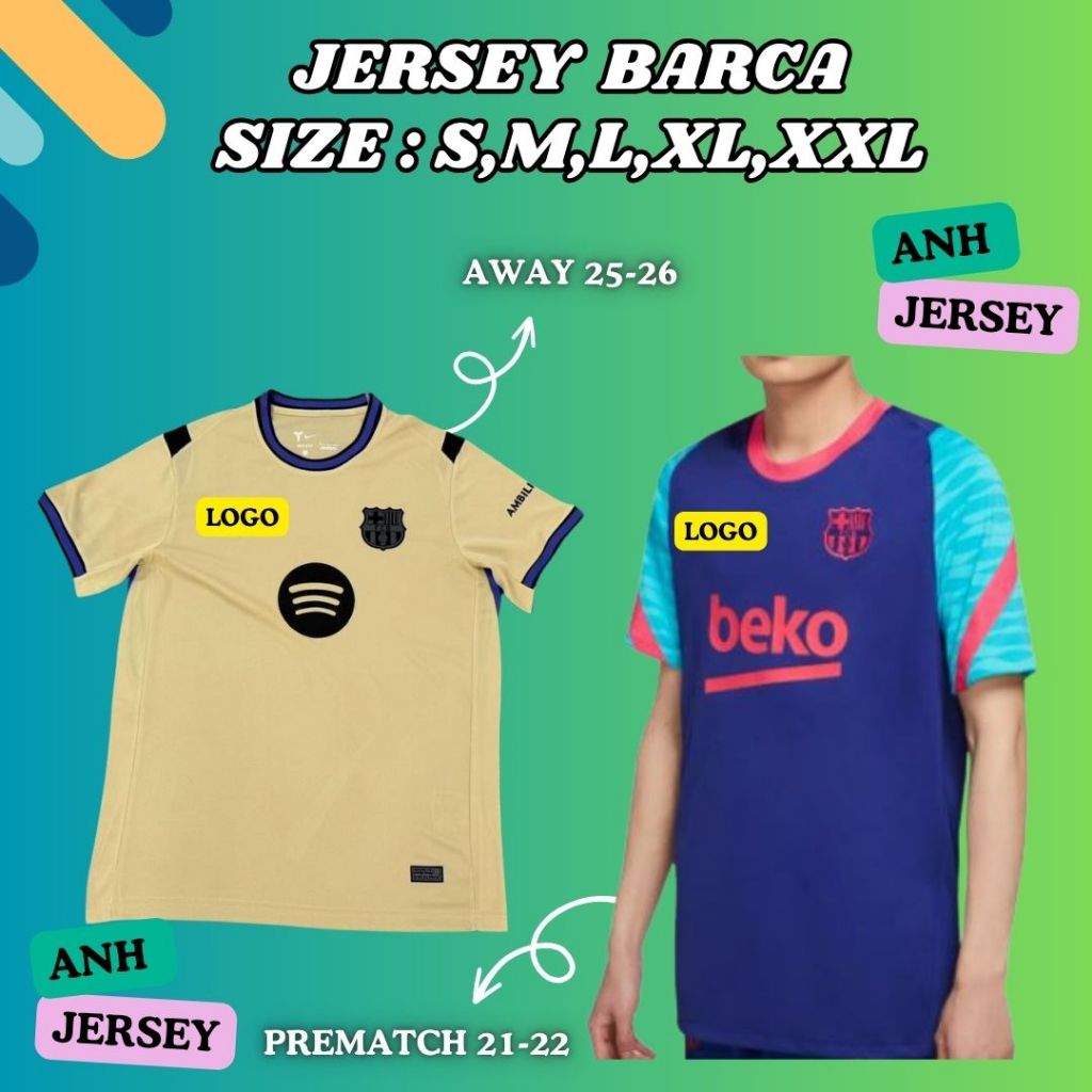 (JERSEY) BAJU BOLA (BARCA) BARCELONA AWAY KOBE PREMATCH 2021 2022 2025 2026