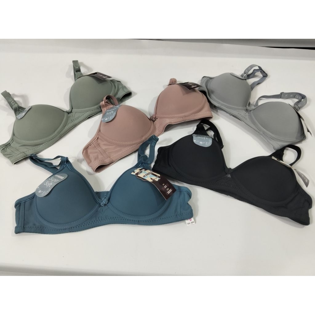 BH A5 / 515 Cup A  Kait  2 size 34 - 40 Pakai spons Tanpa kawat BRA Remaja dewasa Pakaian dalam wani