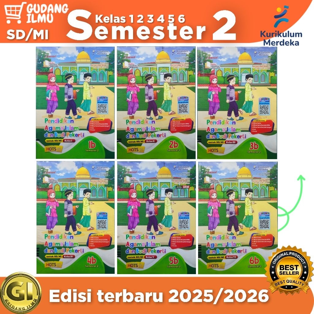 BUKU LKS PENDIDIKAN AGAMA ISLAM DAN BUDI PEKERTI / PAI SD/MI Kelas 1 2 3 4 5 6 semester 2 Kur.Merdek