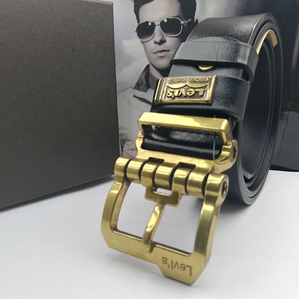 Ikat Pinggang Kulit Selapis Gesper Belt Robot Import