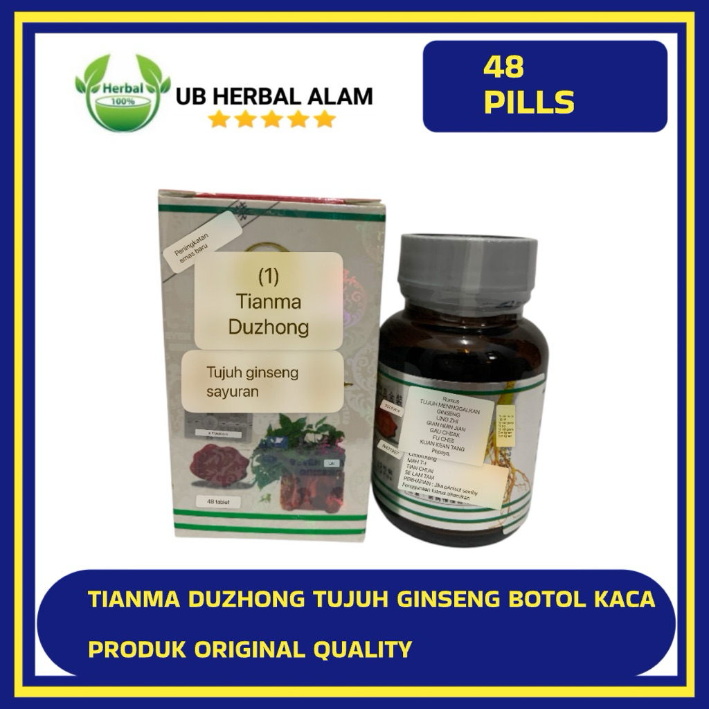 ALTERNTIF HERBAL TIANMA DUZHONG Tujuh Ginseng Obat Sakit Sendi Menahun Rematik otot pinggang