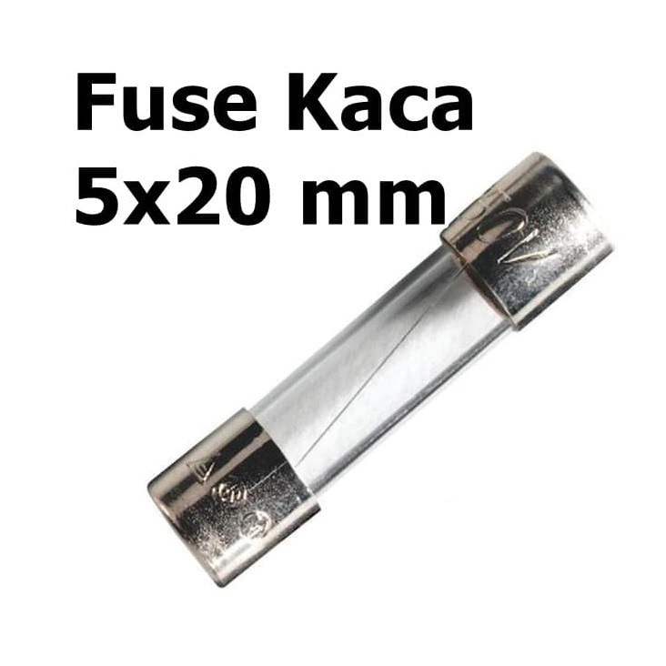 Pangestu Sparepart - FUSE KACA KECIL 5X20MM SEKERING SEKRING ADAPTOR CHARGER TV LENGKAP fast blow 0,
