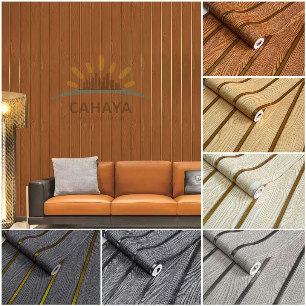 wallpaper sticker dinding background tv 45 cm x 4 meter anti air | solusi dekorasi | motif bata hita