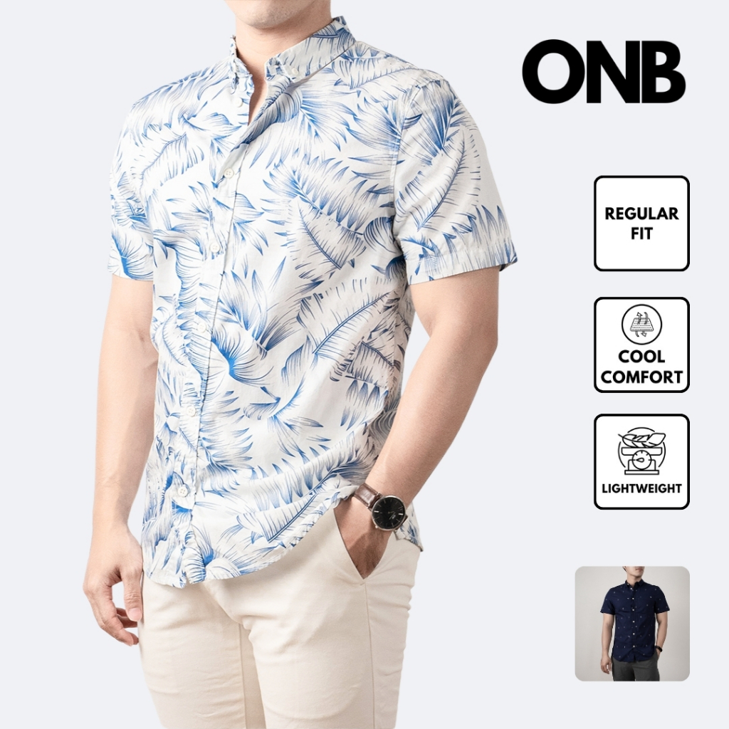 Kemeja pria lengan pendek kemeja pantai pria kemeja santai pria hm