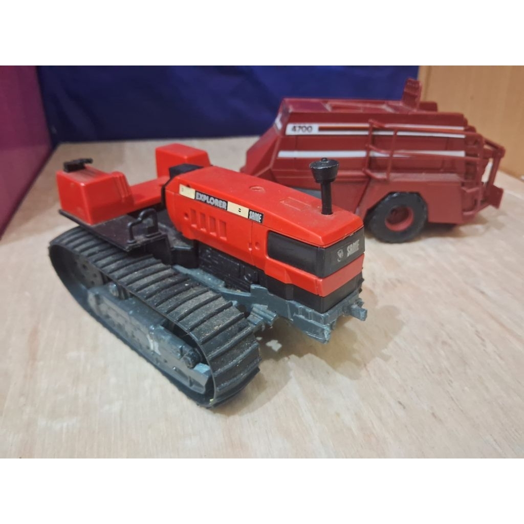 Diecast Tractor 1/32 Made in Italy ROS Massey Ferguson Same Explorer Mainan Jadul Vintage Loose Junk