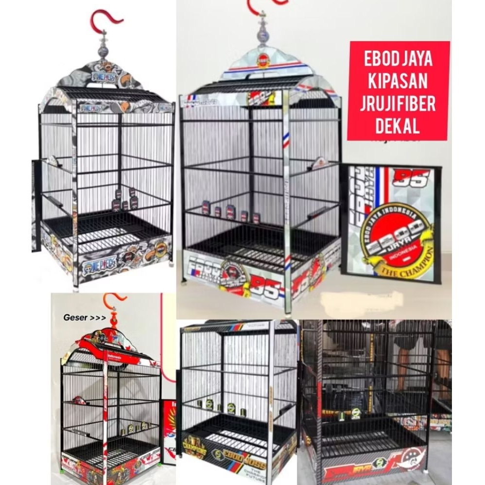 SANGKAR KANDANG EBOD JAYA KIPASAN DEKAL RUJI FIBER
