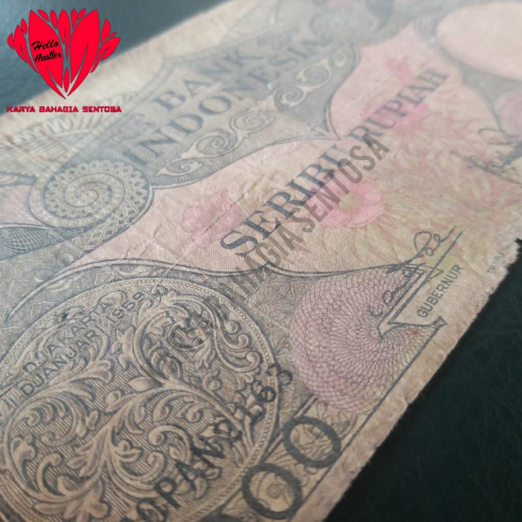 BIG SIZE Pajangan Koleksi Uang Gambar Bunga Melati Rinonce Ukuran Paling Besar 1959 KondiSignature C