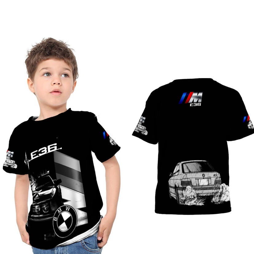 Kaos BMW E36 Baju Jersey BMW anak Fullprint Sublime Bahan Adem Free Name