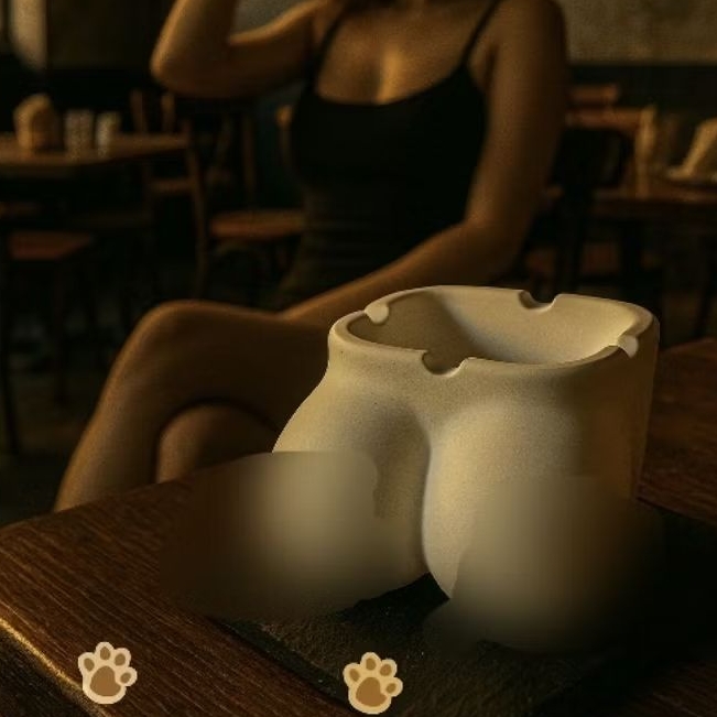 asbak unik model susu - asbak unik