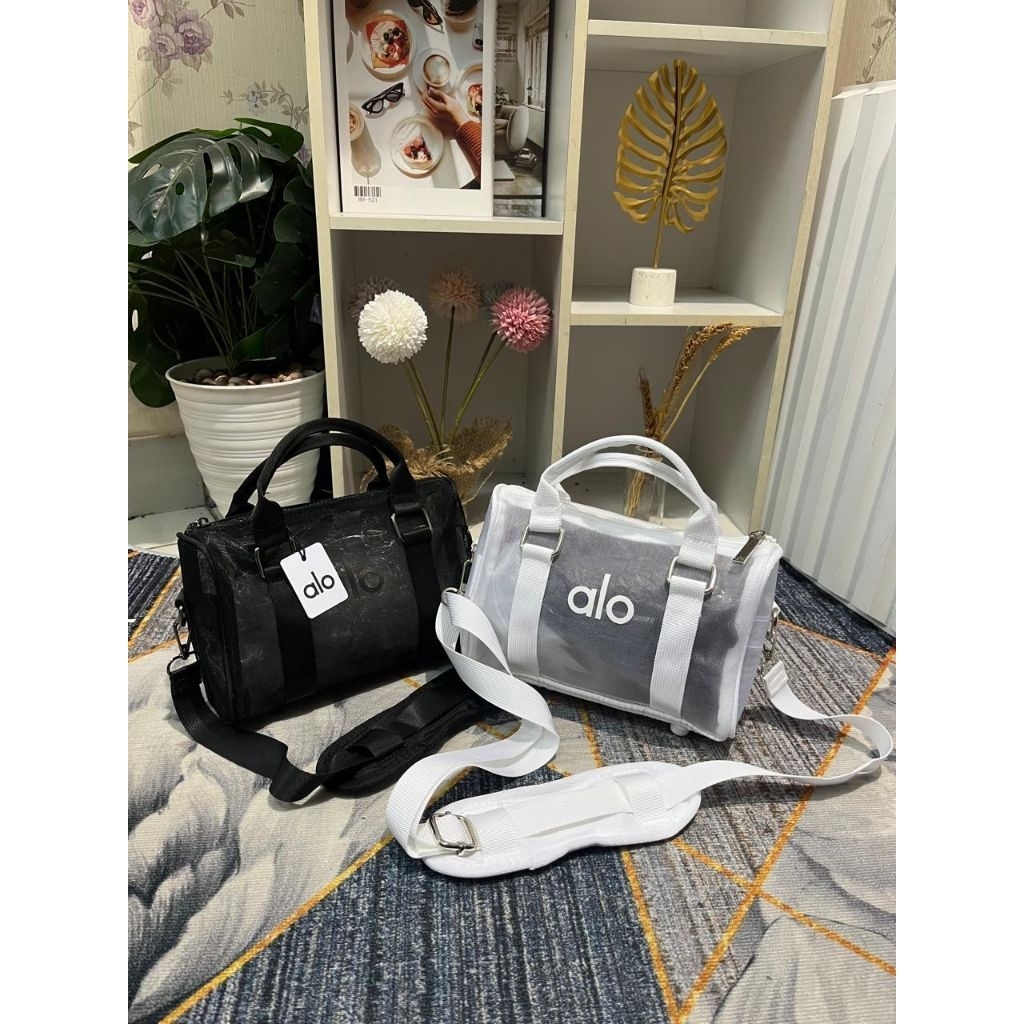 Selempang Speedy Alo Mini 21cm Bahan Mesh Sheer Handle Kulit II tas Yoga bowling Pilates (No box)