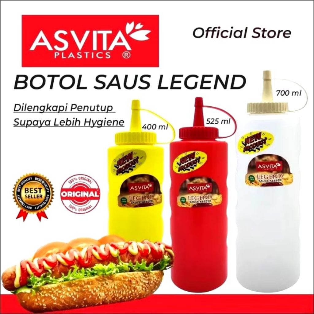 BOTOL ASVITA 525 MILI BOTOL SAUS KECAP BUMBU
