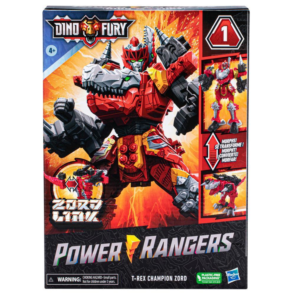 POWER RANGERS 2023 Dino Fury T-Rex Champion Zord With Zord Link