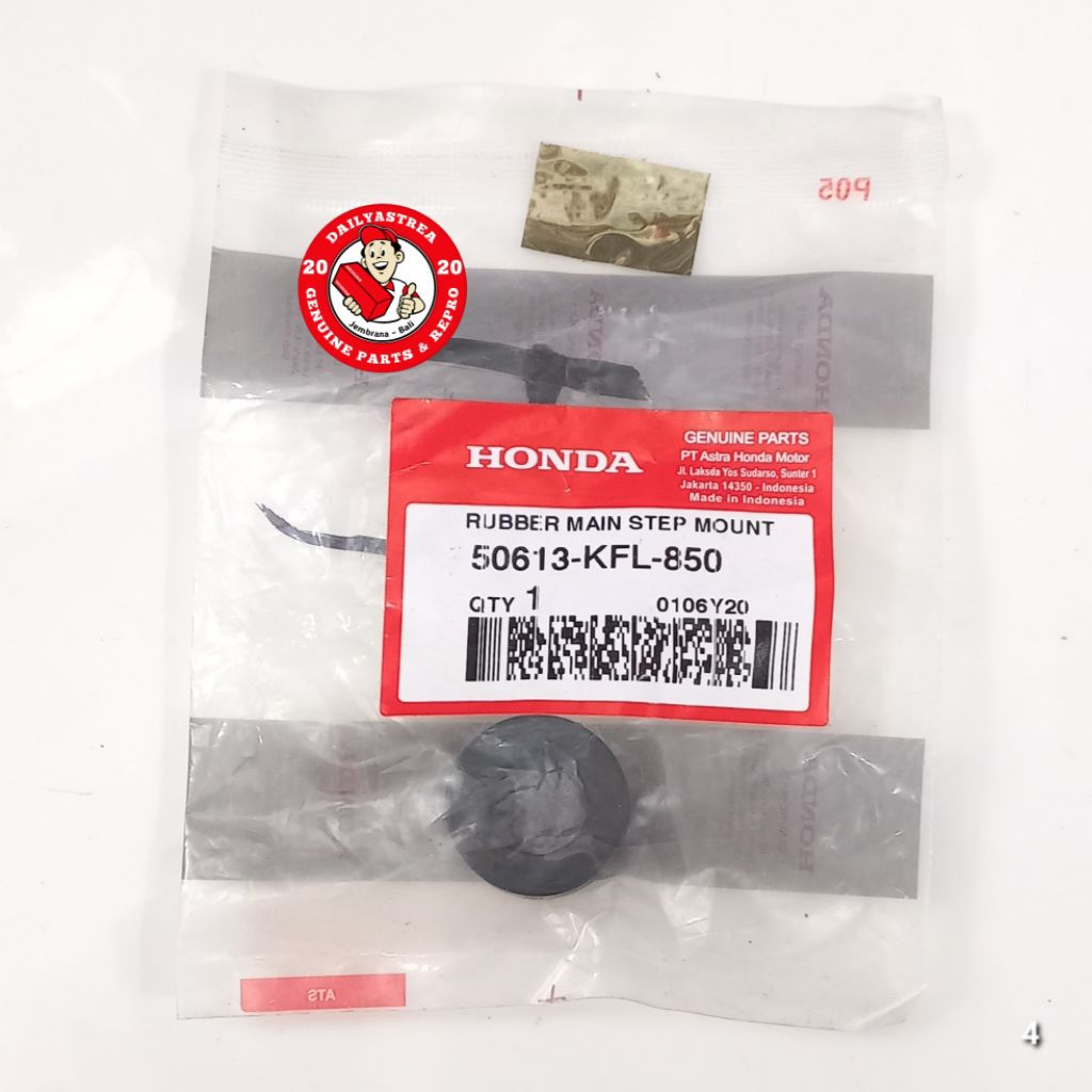 RUBBER KARET GANJAL BARSTEP BAR STEP DEPAN HONDA KIRANA KARISMA SUPRA X 125 ORIGINAL 50613-KFL-850