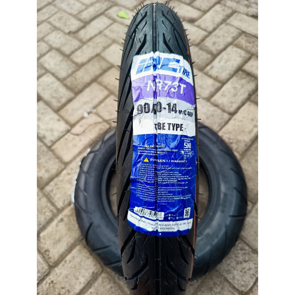 BAN LUAR IRC NR 73 T. UKURAN 90/90-14. NON TUBELESS / TUBE TYPE