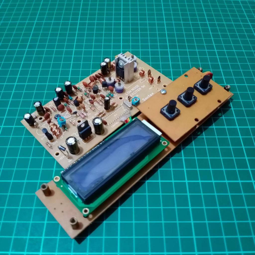 pll pemancar fm exciter tx transmitter 1watt 60 76 mhz lcd display