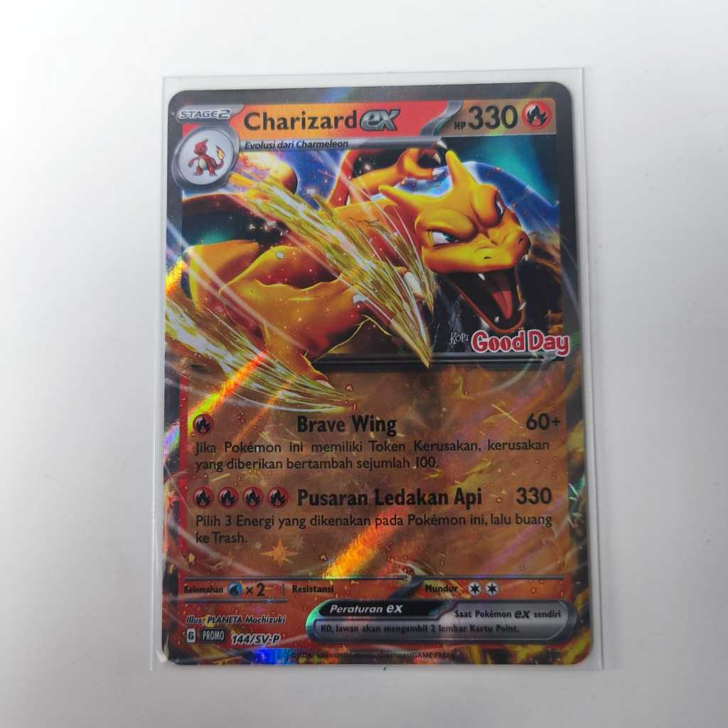 Charizard EX Good Day Promotion Card 144/SV-P Pokemon TCG Indonesia