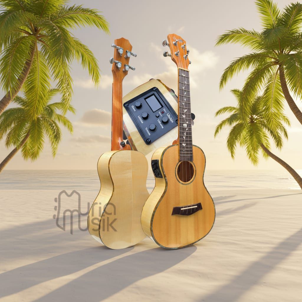 Ukulele top solid spruce cowboy uk23 original Akustik Elektrik