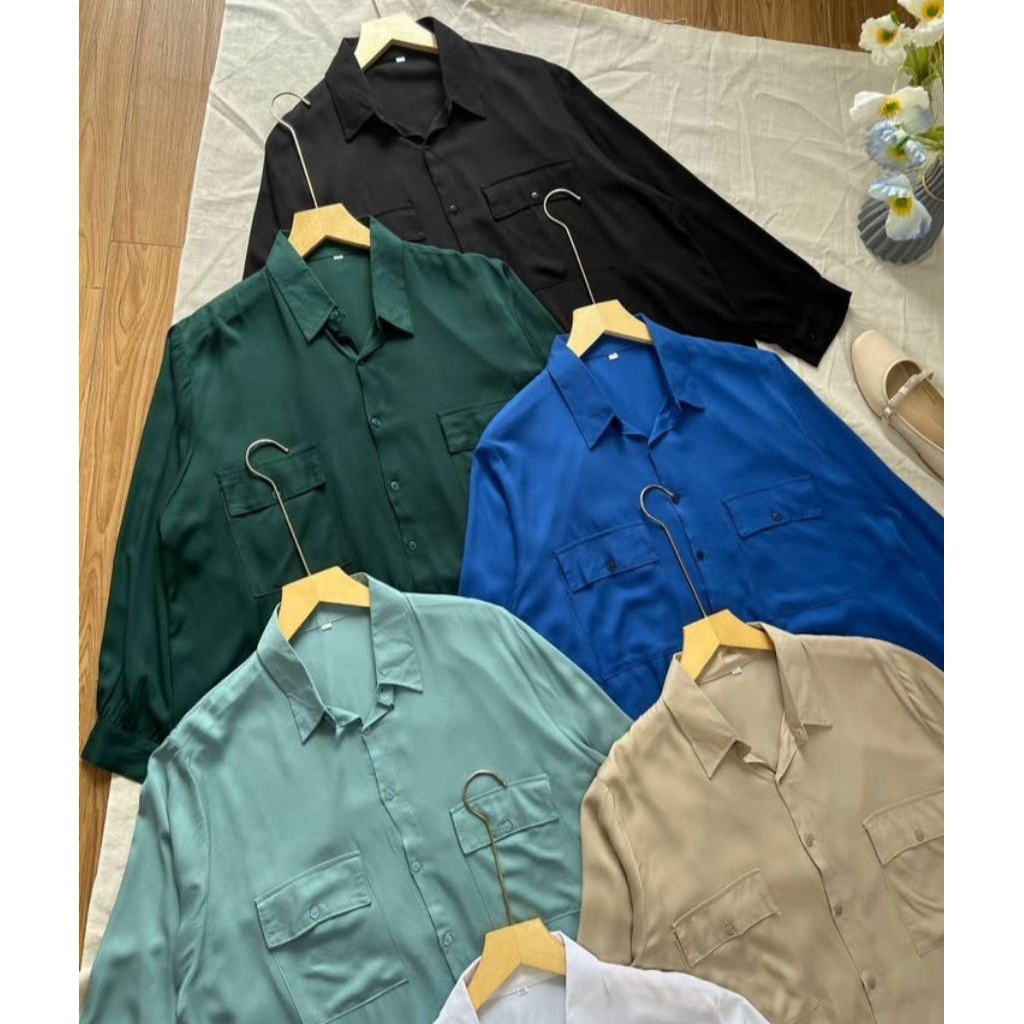 SOFT RAYON TWIL BIGSIZE/KEMEJA RAYON JUMBO LD 130