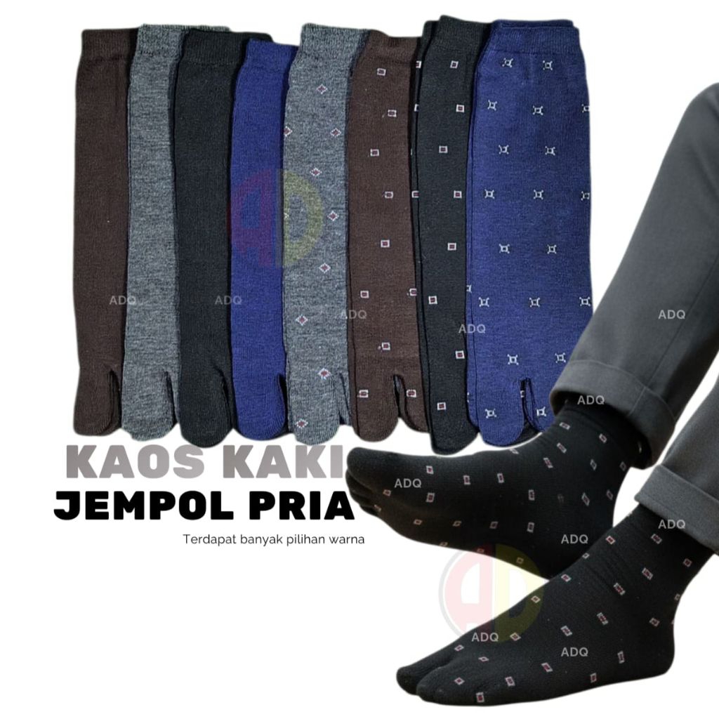 Kaos Kaki Jempol Pria / Kaos Kaki Pria Dewasa Pendek Polos Pakai Jempol /Kaos Kaki Cowok Dewasa/Kaos