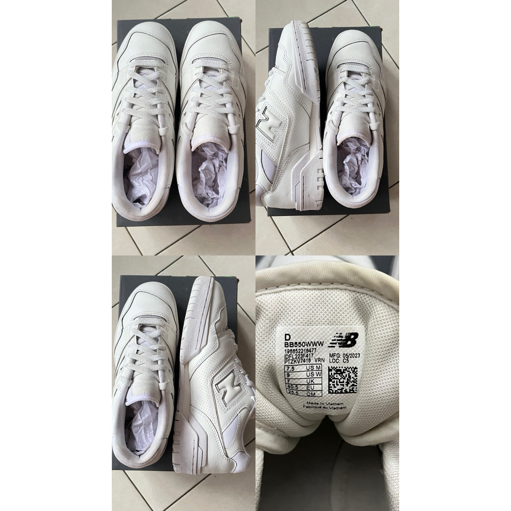 New Balance 550 Triple White