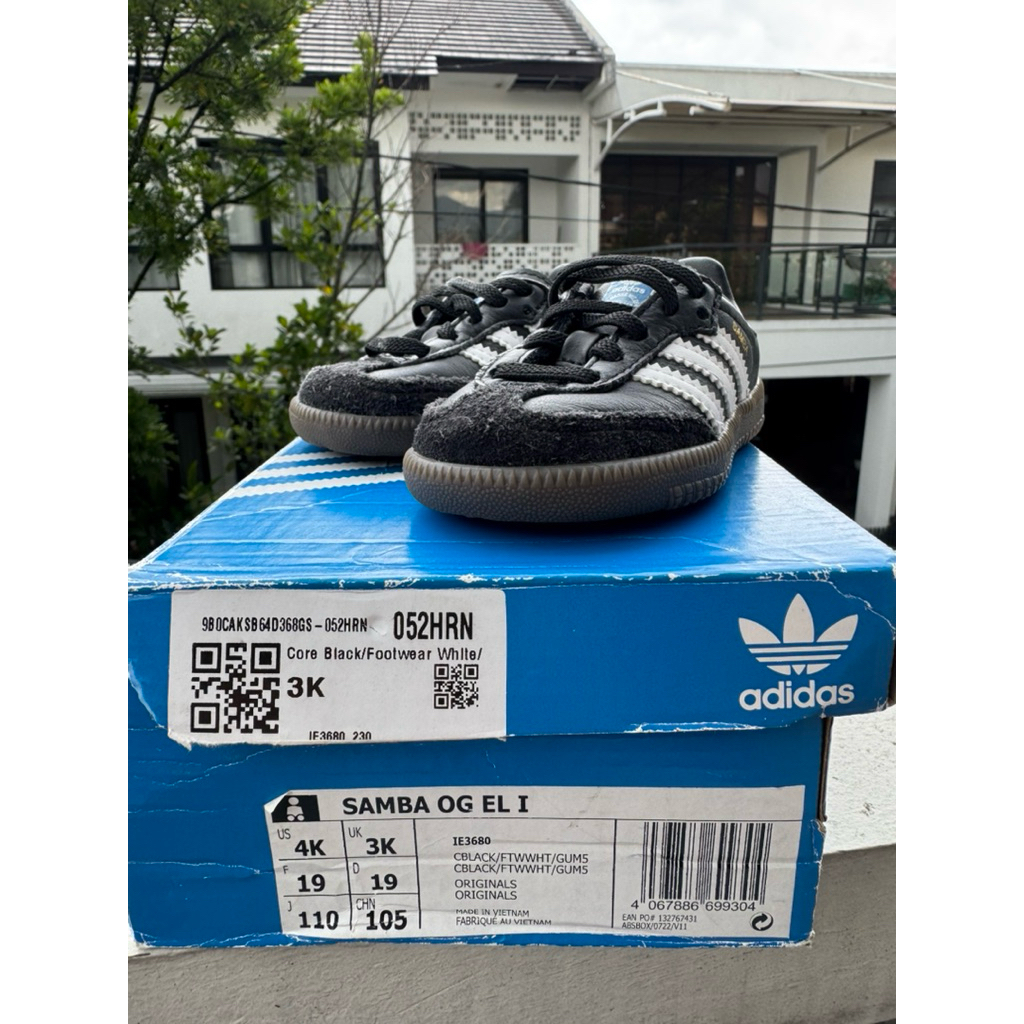 adidas samba OG hitam toddler 100% ori